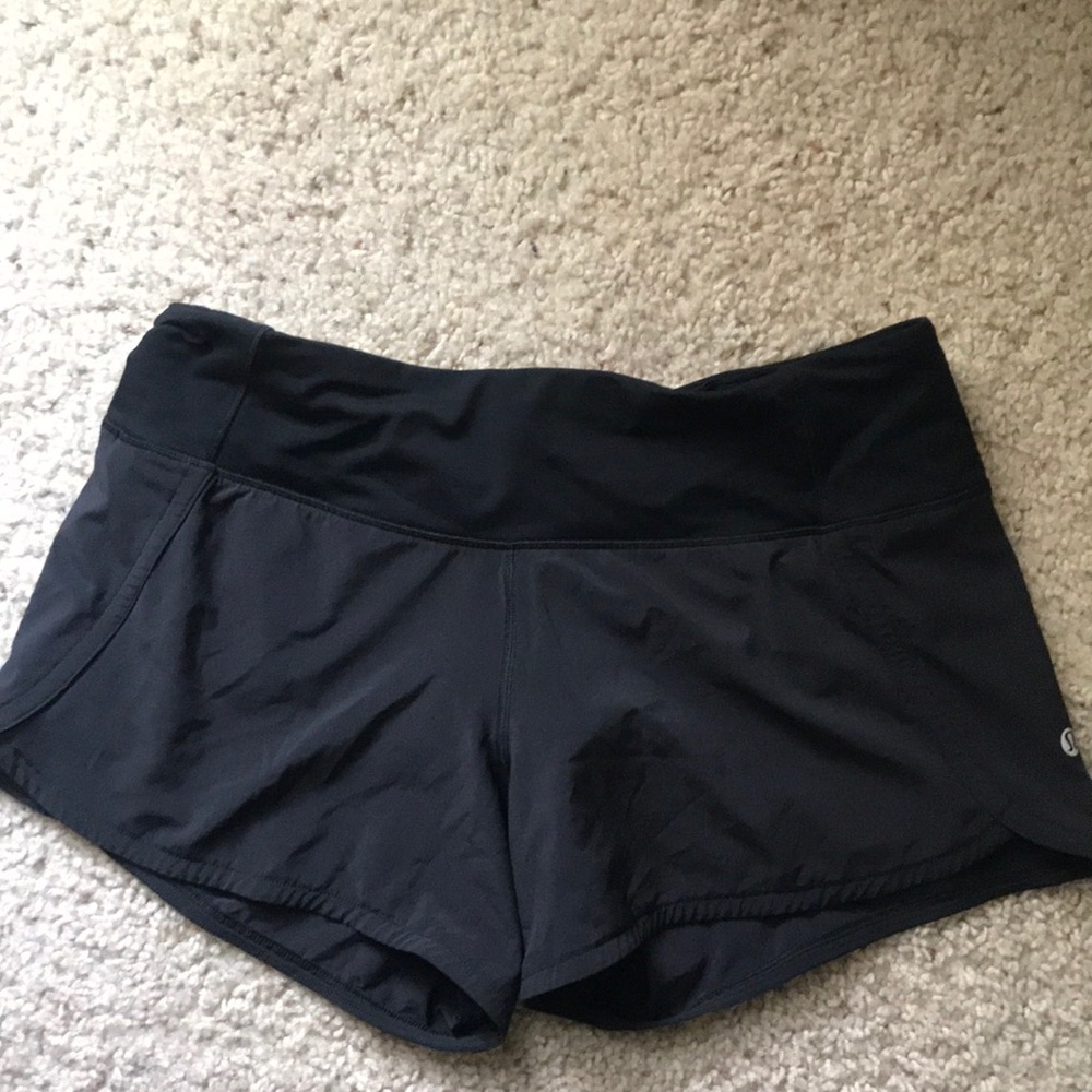 black Lululemon shorts